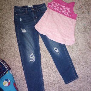 Tank and Jeans ( Justice and Abercrombie )